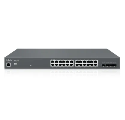 EnGenius - ECS1528 - 24-Port Cloud Managed 1U Rack-Mount 19" Gigabit L2 Switch, 4x10Gb SFP+ Ports