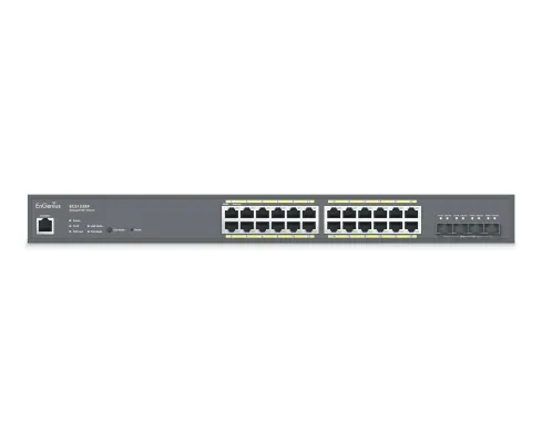 EnGenius - ECS1528P - 24-Port Cloud Managed 1U Rack-Mount 19" Gigabit L2 PoE+ Switch, 4x10Gb SFP+, 802.3af/at, 240W
