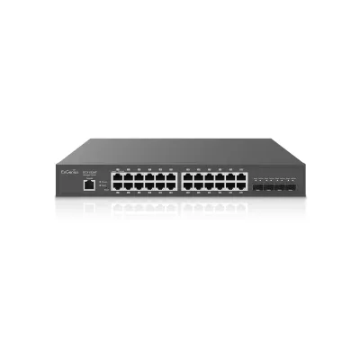 EnGenius - ECS1528T - 24-Port Cloud Managed 13” Compact Gigabit Switch w/ 4 SFP+
