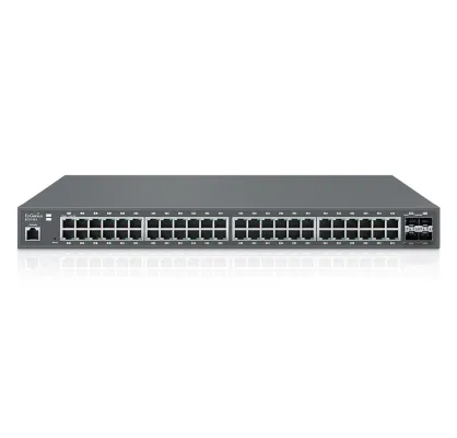 EnGenius - ECS1552 - 48-Port Cloud Managed 1U Rack-Mount 19" Gigabit L2 Switch, 4x10Gb SFP+ Ports