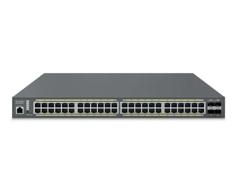 EnGenius - ECS1552FP - 48-Port Cloud Managed 1U Rack-Mount 19" Gigabit L2 PoE+ Switch, 4x10Gb SFP+, 802.3at, 740W