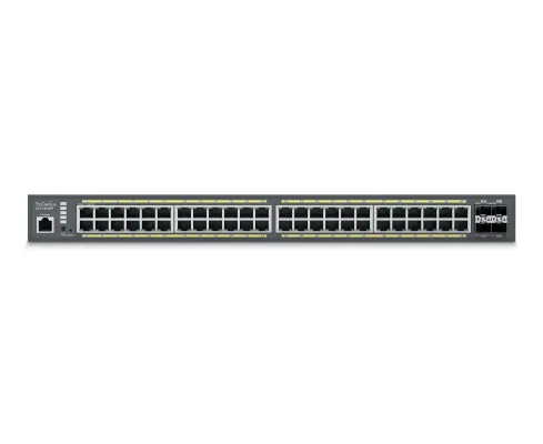 EnGenius - ECS1552FP - 48-Port Cloud Managed 1U Rack-Mount 19" Gigabit L2 PoE+ Switch, 4x10Gb SFP+, 802.3at, 740W
