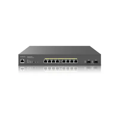 EnGenius - ECS2510FP - 8-Port Cloud Managed Multi-Gigabit L2+ PoE+ Switch with 240W & 2 SFP+ Uplink Ports