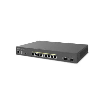 EnGenius - ECS2510FP - 8-Port Cloud Managed Multi-Gigabit L2+ PoE+ Switch with 240W & 2 SFP+ Uplink Ports