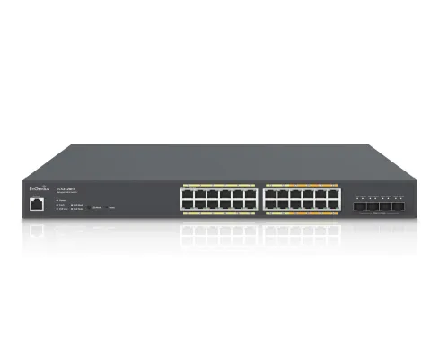 EnGenius - ECS2528FP - 24-Port Cloud Managed Multi-Gigabit L2+ Managed PoE+ Switch with 410W & 4 SFP+ Slots
