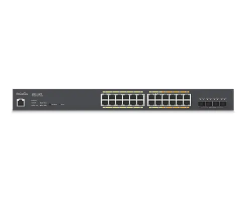 EnGenius - ECS2528FP - 24-Port Cloud Managed Multi-Gigabit L2+ Managed PoE+ Switch with 410W & 4 SFP+ Slots