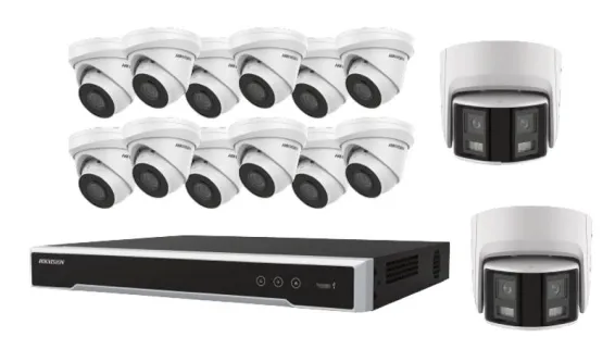 Hikvision - EKI-K164T414 - IP KIT 4MP 16CH 4THDD 12TR 2.8MM, 2 PANO