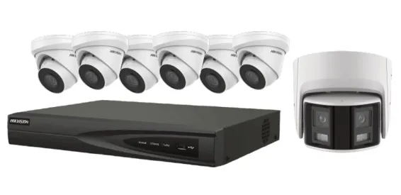 Hikvision - EKI-K82T47 - IP KIT 4MP 8CH 2THDD 6TR 2.8MM, 1 PANO