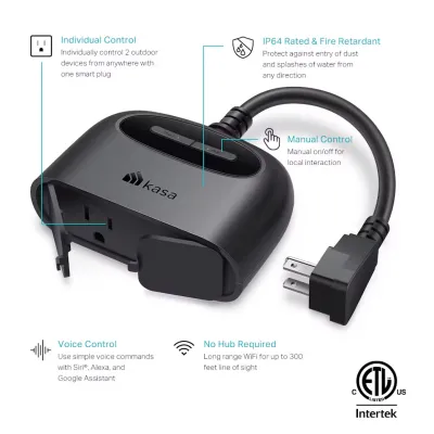 TP-Link - EP40 - KASA SMART WI-FI OUTDOOR PLUG CPNT