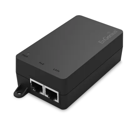 EnGenius - EPA5006GP - Gigabit Power Over Ethernet (PoE) Injector with 54V/0.6A Power Adapter. Data transmitted at 1000 Mbps and PoE Budget up to 32.8W of power per device.