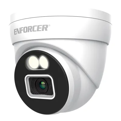 SECO-LARM - EV-N2506-2W4WLQ - IP 5MP Full Color Turret Camera, ” SmartSens CMOS Sensor, 30FPS@5MP, True WDR, 3DNR, True Day & Night with ICR, IP66, -40° to 131°F, Smart IRs, 9 AI Functions, NDAA Compliant.
