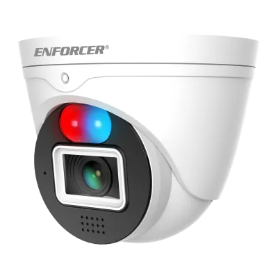SECO-LARM - EV-N2806-2W4D - IP 8MP Ultra-Low-Light Active Deterrence Turret Camera