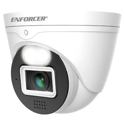 SECO-LARM - EV-N2806-2W4D - IP 8MP Ultra-Low-Light Active Deterrence Turret Camera