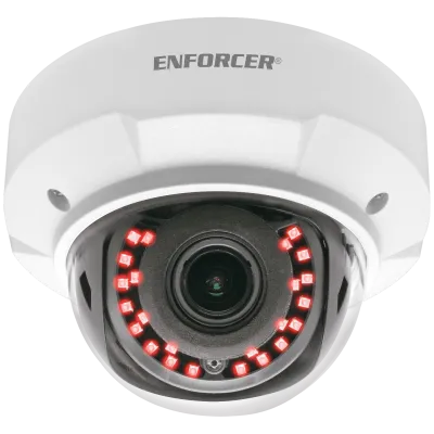 SECO-LARM - EV-Y2501-AMWAQ - 5MP 4-in-1 HD Varifocal Vandal Dome Camera, 2.8~12mm lens, 2592x1944 resolution, 1/2.7" 5MP CMOS, DWDR/2D-NR, TVI/CVI/AHD/Analog format, up to 148' illumination, 40 SMT IR LEDs, Joystick OSD Control, 38º~138º viewing angl