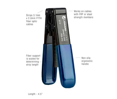 Jonard - FDS-312 - Fiber Drop Cable Stripper, 2.0 mm x 3.1 mm
