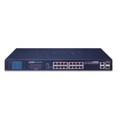 Planet - FGSW-1822VHP - 16-Port 10/100TX 802.3at PoE + 2-Port Gigabit TP + 2-Port SFP Ethernet Switch with LCD PoE Monitor