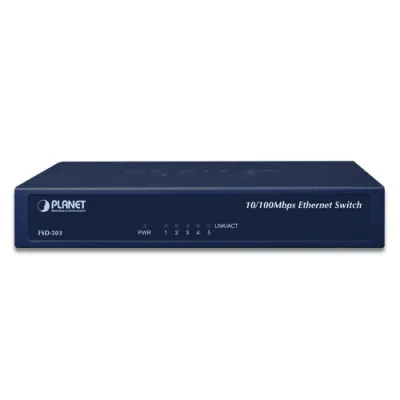 Planet - FSD-503 - 5-Port 10/100Mbps Fast Ethernet Switch, Metal