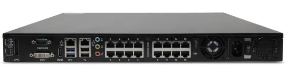 ExacqVision - IP16-04T-GPL-E - 4TB PoE+ G-Series IP Desktop NVR Linux with 16 IP Enterprise licenses (16 max)