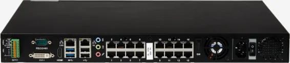 ExacqVision - IP04-02T-G2P16 - 2TB G-Series Desktop PoE Recorder with 16 PoE+ IP Camera Ports