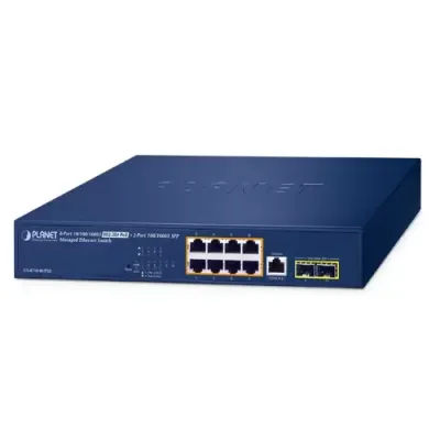 PLANET - GS-4210-8UP2S - 8-Port 10/100/1000T 802.3bt PoE + 2-Port 100/1000X SFP Managed Ethernet Switch