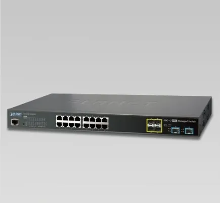 Planet - GS-5220-16T4S2X - L2+ 16-Port 10/100/1000T + 4-Port 100/1000X SFP + 2-Port 10G SFP+ Managed Ethernet Switch