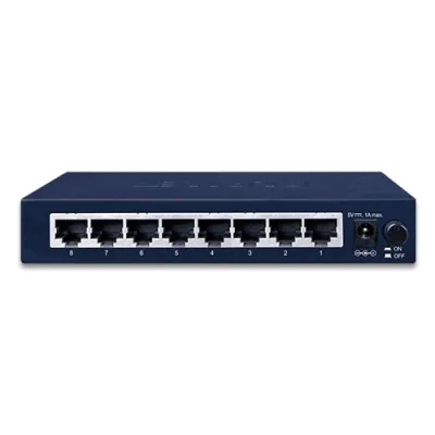 Planet - GSD-803 - 8-Port 10/100/1000Mbps Gigabit Ethernet Switch (External Power) - Metal Case