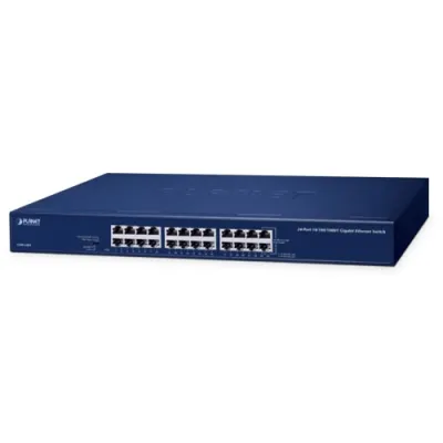 Planet - GSW-2401 - 24-Port 10/100/1000Mbps Gigabit Ethernet Switch (4 operation modes: Standard/VLAN/Flow Control/Port Trunk via DIP switch, EEE power saving)