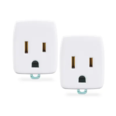 Cyber Power - GT1W2PK - Grounding Adapter (2-Pack). Fits three-prong plugs into two-prong plugs