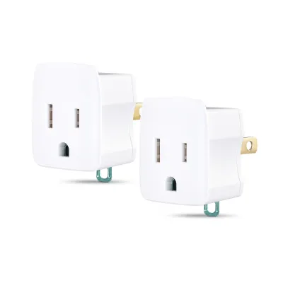 Cyber Power - GT1W2PK - Grounding Adapter (2-Pack). Fits three-prong plugs into two-prong plugs