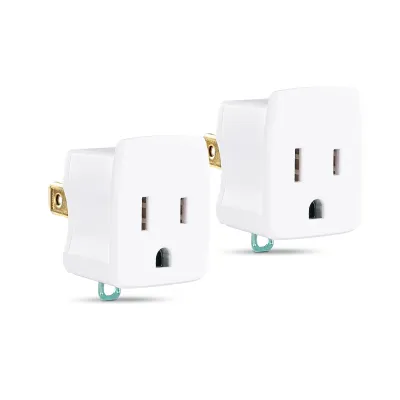 Cyber Power - GT1W2PK - Grounding Adapter (2-Pack). Fits three-prong plugs into two-prong plugs