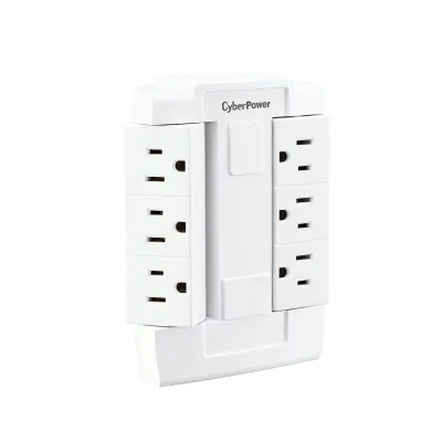 Cyber Power - GT600P - Swivel Wall Tap, Expands two grounded outlets into six grounded, swivel outlets.