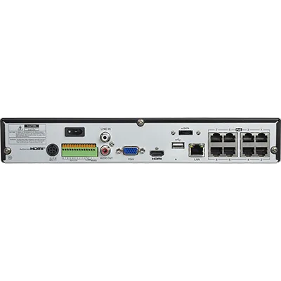 GeoVision - 84-NRL810P-UA0U - 8CH, 4K PoE Standalone NVR 1 Bay, H.265/H.264
