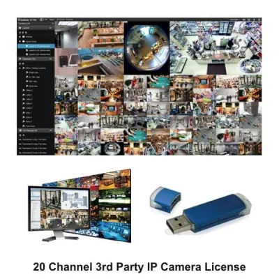 GeoVision - 82-V2S0036-0000 - GV-VMS (v20) with 3rd Party 36 Port Software License, 20 Channels