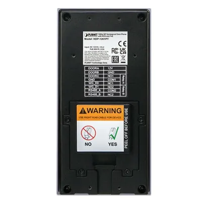 PLANET - HDP-1261PT - 1080p SIP Vandalproof Door Phone with RFID and PoE: IETF SIP, 2 SIP Lines