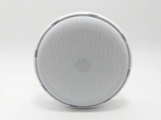 Hanwha - HNW-SS-800 - Line level ceiling mounted microphone. Omni-Directional pickup with 12’ radius/24’ diameter. 12Vdc power required @20mA.  30Hz-15kHz. 2.2kΩ Output Impedance, 60dB SNR, 3 1/8”D x 1’H