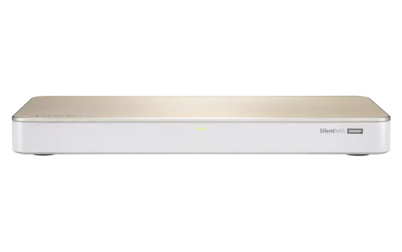 QNAP - HS-453DX-8G-US - QNAP HS-453DX 4-drive fanless NAS. Intel 4-core 1.5GHz, 8GB DDR4 RAM, 2 x 2.5"/3.5" SATA HDD bay + 2 x M.2 2280 SATA SSD slots, built-in 10G and 1G network, 2 x HDMI