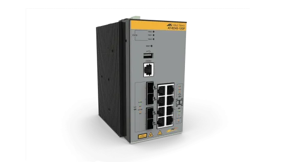 Hanwha - AT-IE340-12GP-980 - AT Industrial rugged switch with 8 x Gigabit Ethernet 4x 1G SFP. PoE+ Total 240W (8/8 PoE at/af) *Power supply sold separately (NDAA and TAA compliant)