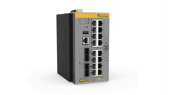 Hanwha - AT-IE340-20GP-980 - AT Industrial rugged switch with 16 x Gigabit Ethernet 4x 1G SFP. PoE+ Total 240W (16 port PoE af & 8 PoE at) *Power supply sold separately (NDAA and TAA compliant)