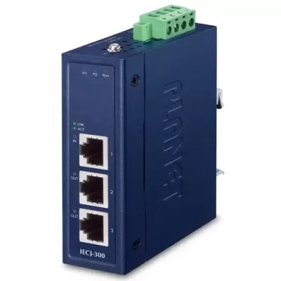 Planet - IECJ-300 -  Industrial 3-Port EtherCAT Junction Slave (-40~75 degrees C)
