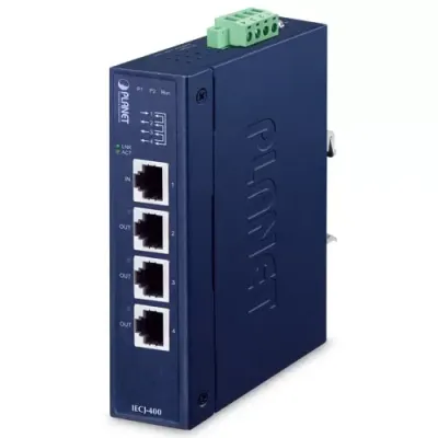 Planet - IECJ-400 - Industrial 4-Port EtherCAT Junction Slave (-40~75 degrees C)