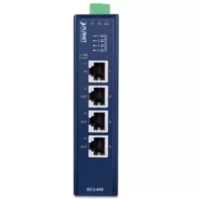 Planet - IECJ-400 - Industrial 4-Port EtherCAT Junction Slave (-40~75 degrees C)