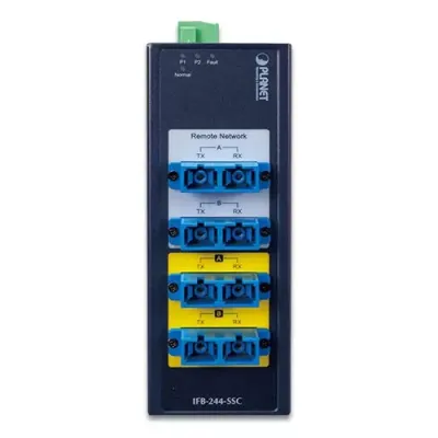 Planet - IFB-244-SSC - Industrial 2-Channel Optical Fiber Bypass Switch [Single Mode SC Connector]