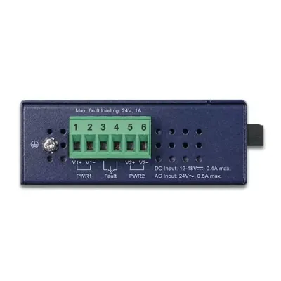 Planet - IFT-802TS15 - IP30 Slim type Industrial Fast Ethernet Media Converter SC SM-15KM (-40 to 75 degree C)