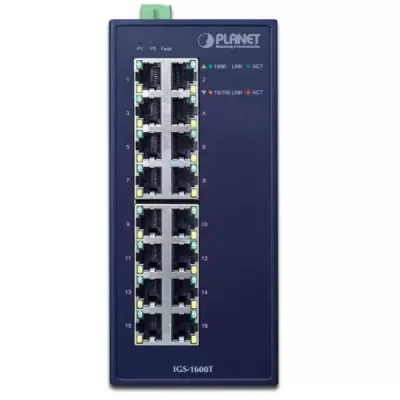 Planet - IGS-1600T - Industrial 16-Port 10/100/1000T Ethernet Switch