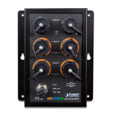 Planet - IGS-5226-4P2T - Industrial EN50155 4-Port 10/100/1000T 802.3at PoE + 2-Port 10/100/1000T Managed Ethernet Switch