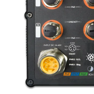 Planet - IGS-5227-4MP2MT - Industrial IP67 Rated 4-Port 10/100/1000T 802.3at PoE + 2-Port 10/100/1000T Managed Ethernet Switch