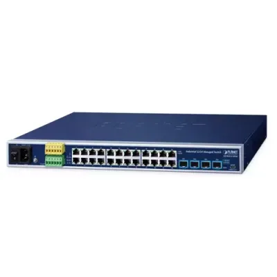 PLANET - IGS-R4215-24T4X - Industrial L2/L4 24-Port 10/100/1000T + 4-Port 10G SFP+ Managed Ethernet Switch