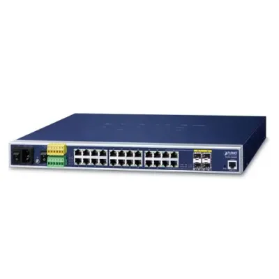 PLANET - IGSW-24040T - Industrial L2+ 20-Port 10/100/1000T + 4-Port TP/SFP Combo Managed Ethernet Switch