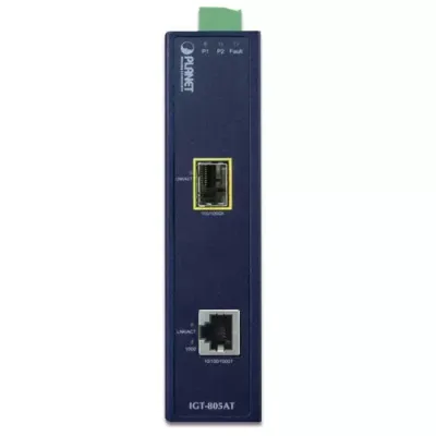Planet - IGT-805AT - Industrial 10/100/1000BASE-T to 100/1000BASE-X SFP Media Converter (-40~75C)