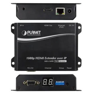 Planet - IHD-210PR - HDMI Extender Receiver over IP with PoE - High Definition Digital Signage